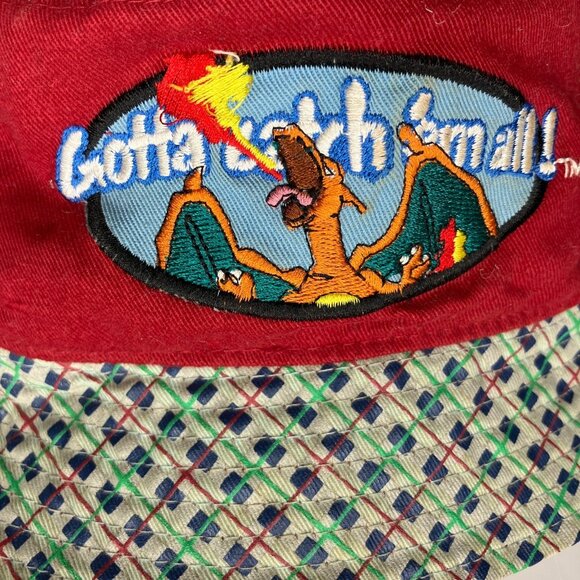 Vintage 90's Kids Pokemon Nintendo Bucket Hat Cap - Picture 2 of 10